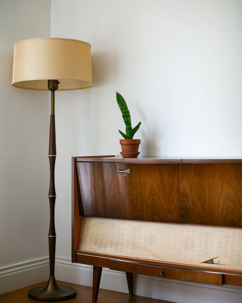 Styled shelves and furnishings